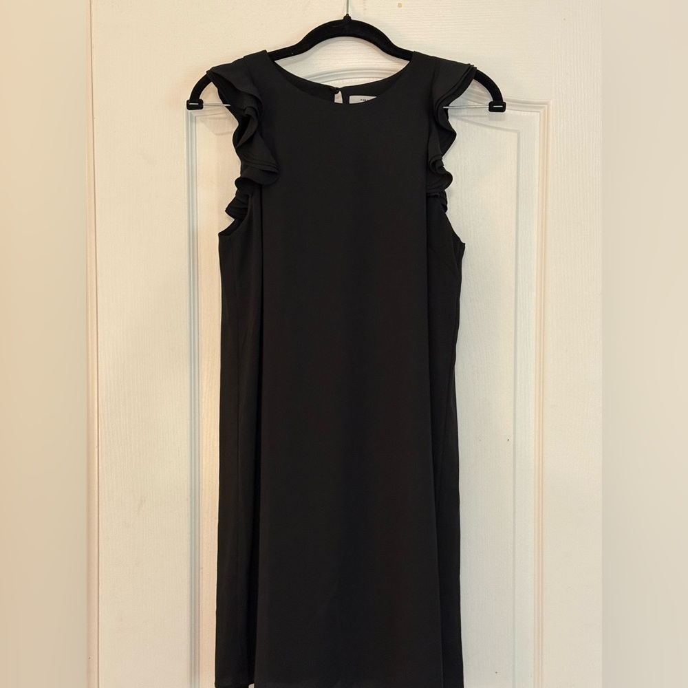 Naked Zebra Black Mini Dress Ruffle Sleeve